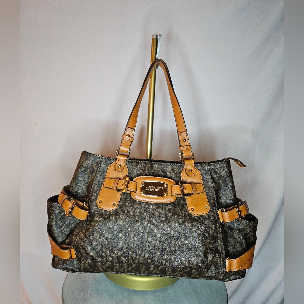 Michael Kors Brown and Tan Satchel